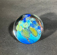 Load image into Gallery viewer, Josh Simpson Contemporary Glass: 3.0" Blue New Mexico Megaplanet