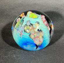 Load image into Gallery viewer, Josh Simpson Contemporary Glass: 3.5" Blue New Mexico Megaplanet