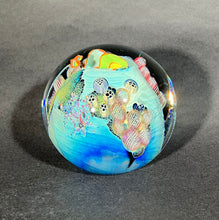 Load image into Gallery viewer, Josh Simpson Contemporary Glass: 3.5" Blue New Mexico Megaplanet