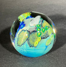 Load image into Gallery viewer, Josh Simpson Contemporary Glass: 3.5" Blue New Mexico Megaplanet