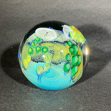 Load image into Gallery viewer, Josh Simpson Contemporary Glass: 3.5" Blue New Mexico Megaplanet