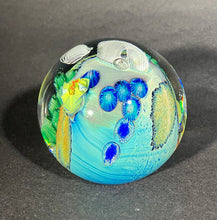 Load image into Gallery viewer, Josh Simpson Contemporary Glass: 3.5" Blue New Mexico Megaplanet