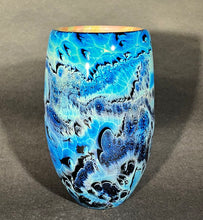 Load image into Gallery viewer, Josh Simpson Contemporary Glass: Blue New Mexico Vase