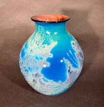 Load image into Gallery viewer, Josh Simpson Contemporary Glass: Blue New Mexico Vase