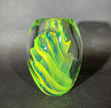 Load image into Gallery viewer, Josh Simpson Contemporary Glass: Green Reflection Vase