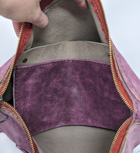 Load image into Gallery viewer, Cowbell Leather Co: Purple Zippered Tote Bag