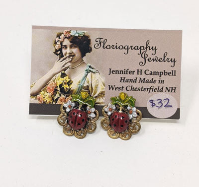 Jennifer Helen Campbell: Ladybug Post Earrings
