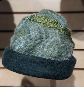 Liz Canali: Green Rim Scrunch Hat