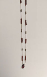 Rebecca Rose: Garnet Stack Necklace
