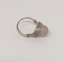 Load image into Gallery viewer, Rebbeca Rose: Rose Quartz Bling Ring
