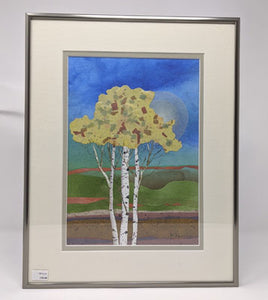 Polly French: Original Birches Collage