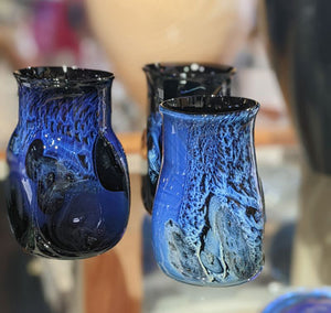 Josh Simpson Contemporary Glass: Blue New Mexico Tumbler