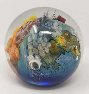 Josh Simpson Contemporary Glass: 5.25" Heart Megaplanet 1.3.24