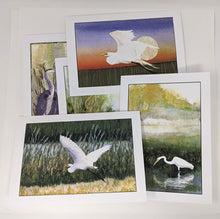 Load image into Gallery viewer, Polly French: 5 Cards, Herons & Egrets
