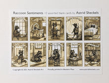 Load image into Gallery viewer, Astrid Sheckels: Racoon Sentiments Card Collection