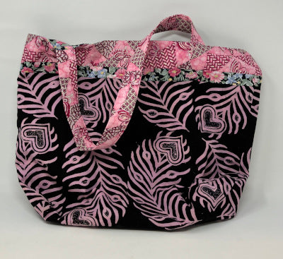 Annie Collins: Pink Feather/ Floral Bag
