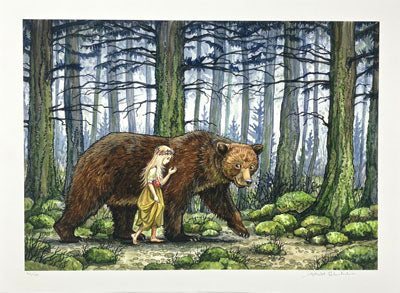 Astrid Sheckels: The Girl and the Bear Print