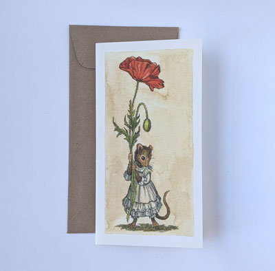 Astrid Sheckels: Poppy Mouse Money Card