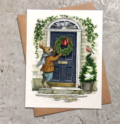 Astrid Sheckels: Mr. Rabbit's Wreath Card