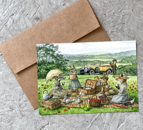 Astrid Sheckels: Picnic Among the Poppies Card