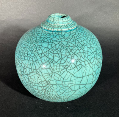 Bob Green: Blue Crackle Vase