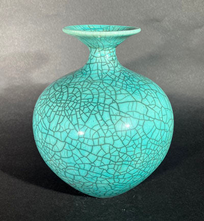 Bob Green: Blue Crackle Vase