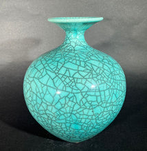 Load image into Gallery viewer, Bob Green: Blue Crackle Vase