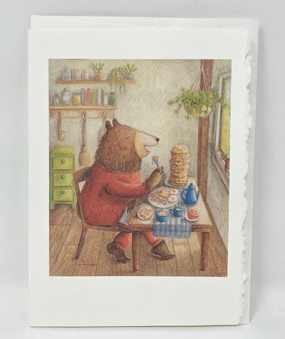 Chaldea Emerson Deyman: Bear Eating Breakfast Card