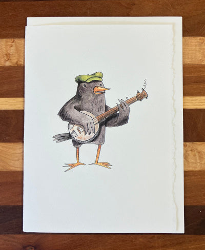 Chaldea Emerson Deyman: Black Bird and Banjo Card