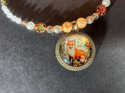 Caitlin Keyes: Gemstone Fox Pendant Necklace
