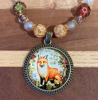Caitlin Keyes: Gemstone Fox Pendant Necklace