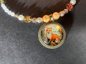Caitlin Keyes: Gemstone Fox Pendant Necklace