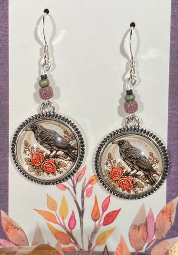 Caitlin Keyes: Ravens and Roses Earrings