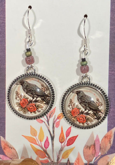 Caitlin Keyes: Ravens and Roses Earrings