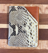 Load image into Gallery viewer, Cowbell Leather Co: Python and Italian Leather Wallet