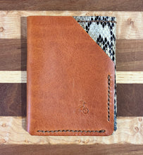 Load image into Gallery viewer, Cowbell Leather Co: Python and Italian Leather Wallet