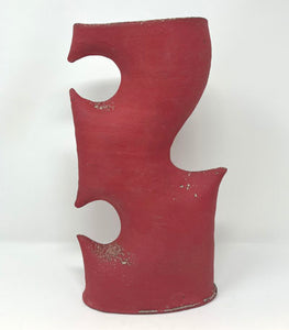 David Ernster: Red Sculptural Vase
