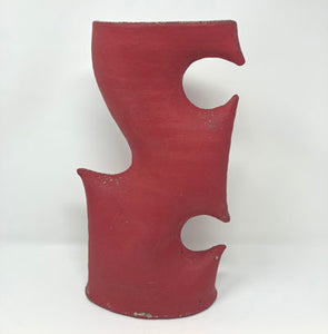 David Ernster: Red Sculptural Vase