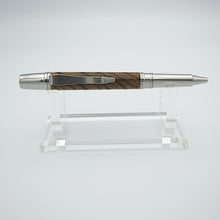 Load image into Gallery viewer, Inkpot Pens: Stainless Steel and Zebrawood Pen