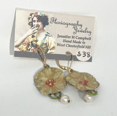 Jennifer Helen Campbell: Orange Pansy Earrings