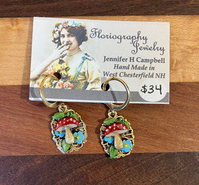 Jennifer Helen Campbell: Woodland Mushroom Earrings