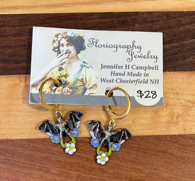 Jennifer Helen Campbell: Little Brown Bat Earrings