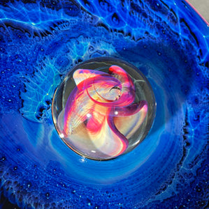 Josh Simpson Contemporary Glass: Small Saturn Sculpture