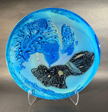 Load image into Gallery viewer, Josh Simpson Contemporary Glass: Blue New Mexico Platter, Vintage and Unusual