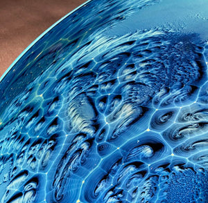 Josh Simpson Contemporary Glass: Blue New Mexico Platter, Vintage and Unusual