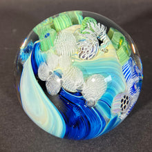 Load image into Gallery viewer, Josh Simpson Contemporary Glass: 3" Corona Inhabited Paperweight
