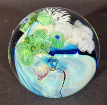 Load image into Gallery viewer, Josh Simpson Contemporary Glass: 3" Corona Inhabited Paperweight