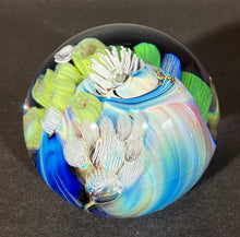Load image into Gallery viewer, Josh Simpson Contemporary Glass: 3" Corona Inhabited Paperweight