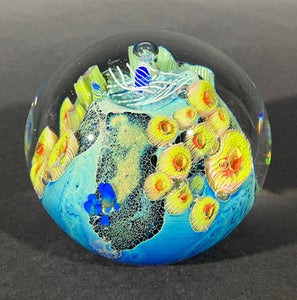 Josh Simpson Contemporary Glass: 3.5" Blue New Mexico Megaplanet