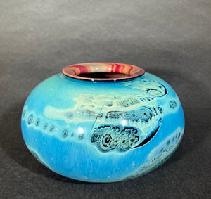 Josh Simpson Contemporary Glass: Blue New Mexico Vase